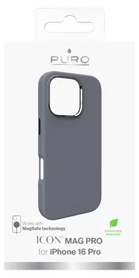 Zdjęcie produktu dla PURO Icon Mag Pro, Pokrowiec, Apple, iPhone 16 Pro, 16 cm (6.3"), Szary