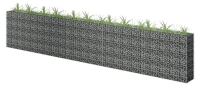 Produktbild von Gabionen-Hochbeet aus verzinktem Stahl 450x30x90 cm