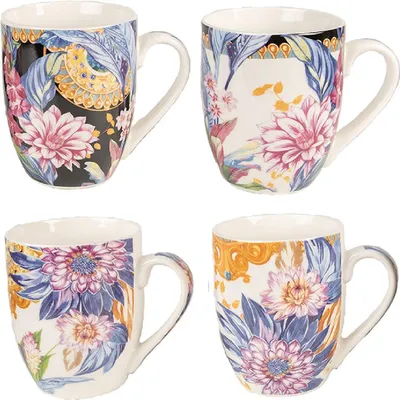 Produktbild von Clayre & Eef 6CEMS0046 Becher Set Blau 12x8x10 cm