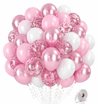 60 Luftballons Rosa, 30 cm, 12 Zoll