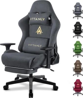 Produktbild von Gamingstuhl, Ergonomisches Design, Verstellbare Armlehnen, Grau