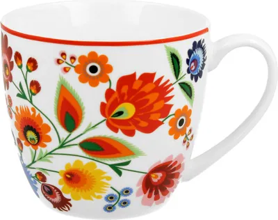 Produktbild von DUO ETNO Becher 460 ml ŁOWICZ in Tragetasche, New Bone China Porzellan
