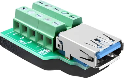 Produktbild von DeLOCK 65370, USB 3.0-A, 10p, Schwarz, Grün, Silber