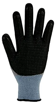 Produktbild von Feinstrickhandschuhe mit Mikroschaum-Beschichtung in Grau/Schwarz, Größe 8 (12 Paar)