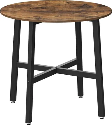 Produktbild von Hoppa! | Küchentisch | Rund - Braun/Schwarz - Holz/Stahl - 80 x 75 cm
