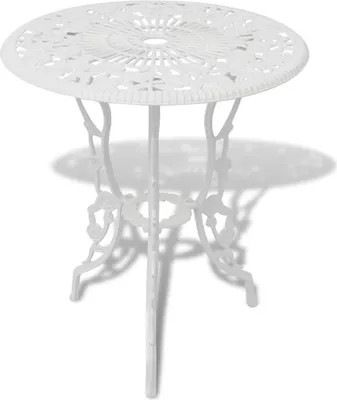 Obrázok produktu pre vidaXL 3-dielna súprava Bistro Cast Aluminium White