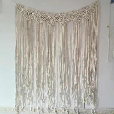 Zdjęcie produktu dla ["100 * 115 cm ręcznie tkana makrama gobelinowa czeska ściana wisząca gobelinowa zasłona na drzwi weselne dekoracja tła, "],