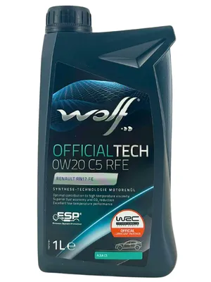 Produktbild von Wolf OfficialTech 0W-20 C5 RFE 1 Liter (1051983)