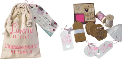 Produktbild von Loveria Geschenkanhängerset mit Stempeln