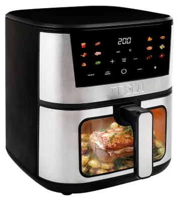 Produktbild von -TESLA AirCook Q60 XXL Pro multifunktionale digitale Heißluftfritteuse, 7L, 1600W, 10 automatische Programme, Touch-Bedienfeld mit bunten Symbolen