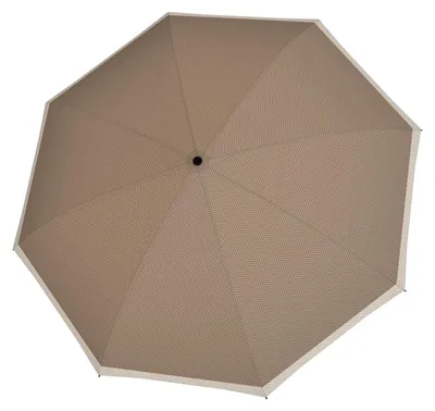 Image de doppler parapluie de poche parapluie Fiber Magic Printed Pattern Chevron Sand taupe