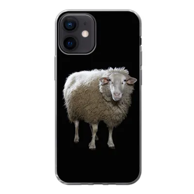 Produktbild von MuchoWow® Handyhülle Schutzhülle Hülle für iPhone 12 Schafe - Nutztiere - Schwarz Silikon Softcase Handy Hülle - Schutzhülle