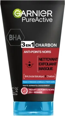 Image de Garnier PureActive 3 en 1 BHA Blackhead Mask, 150 ml