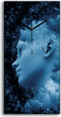 Produktbild von Wohnzimmer-Bild Leinwand Uhr Geräuschlos 30x60 Wohnkultur Traumkulisse - schwarze Hände