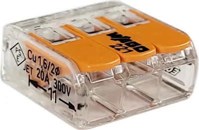 Zdjęcie produktu dla Wago 221-413, 18,7 mm, 18,6 mm, 8,3 mm, 450 V