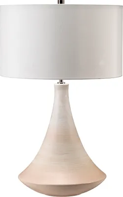 Immagine prodotto di Lampada da tavolo in Vetroceramica Pinner rosa e crema 1xE27x60W Vetroceramica / gesso dimensioni: 68x42x31 cm IP20 Elstead