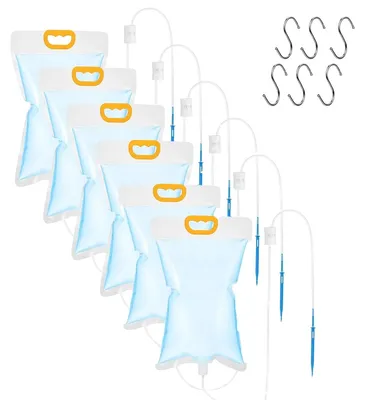 Bewässerungsbeutel 6er-Set, 3,5 l, Tropfbewässerung mit Ventil