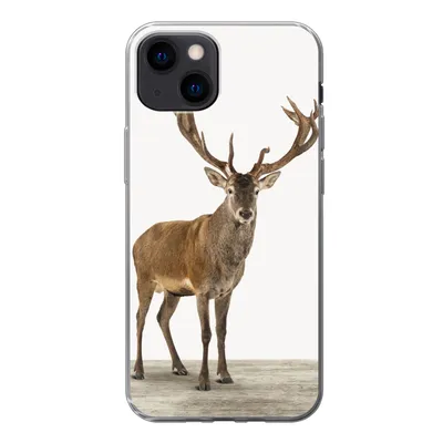 Produktbild von MuchoWow® Handyhülle Schutzhülle Hülle für iPhone 13 mini Hirsche - Tiere - Geweih - Kinder - Mädchen - Jungen Silikon Softcase Handy Hülle - Softcase