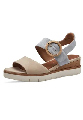 Produktbild von Tamaris Damen Sandalen Beige Rauleder Größe: 38