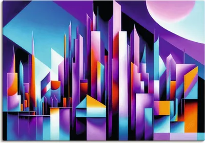 Produktbild von ARTland Leinwandbild Kleine Stadt Größe: 100x70 cm