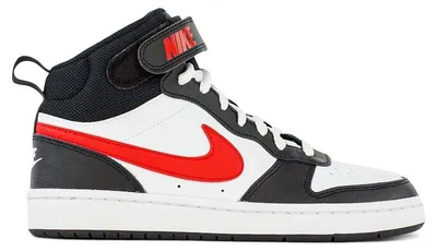 Produktbild von Nike Court Borough Mid 2 White Black University Red (GS) - EU 35.5