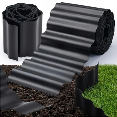 Obrázek produktu pro Černá Vlnitá Lemovka 9 M × 10 Cm