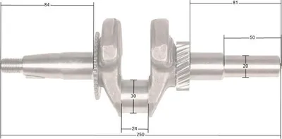 Obrázok produktu pre Loncin LC168F-2H G200F(D) kľukový hriadeľ ORIGINÁLNY DIEL