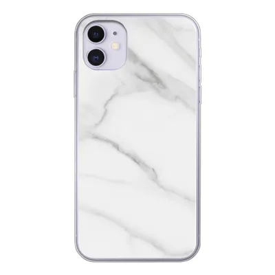 Produktbild von MuchoWow® Handyhülle Schutzhülle Hülle für iPhone 11 Marmor - Strukturiert - Weiß - Grau - Stein - Marmoroptik Silikon Softcase Handy Hülle - Handytasche