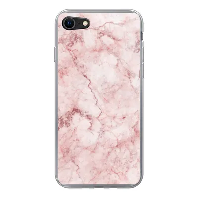 Produktbild von MuchoWow® Handyhülle Schutzhülle Hülle für iPhone 8 Marmor - Rosa - Luxus Silikon Softcase Handy Hülle - Schutzhaube