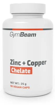 Produktbild von GymBeam - Zink + Kupfer Chelat, 90 Kapseln