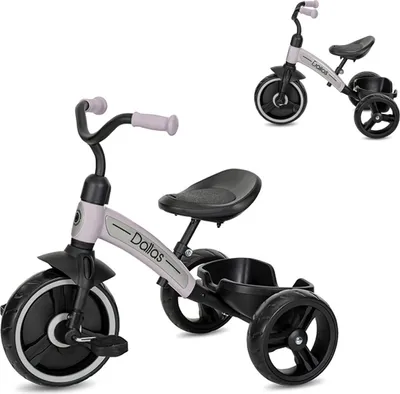 Produktbild von Lorelli Dallas Kinder Dreirad – leichtes Dreirad mit EVA-Rädern, ergonomisch höhenverstellbarem Sitz & Korb, ab 2 bis 6 Jahren, bis 25 kg