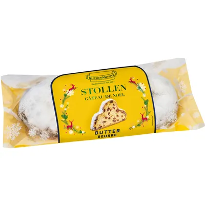 Produktbild Kuchenmeister Butterstollen mit Rosinen und kandierten Früchten 500g