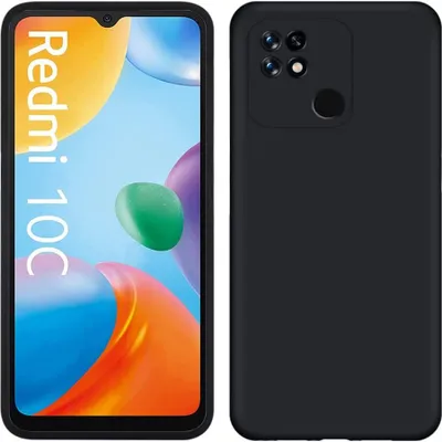 Produktbild von Redmi 10C Hülle, Flüssig Silikon Weich Gummi Schutzhülle für Xiaomi Redmi 10C Black