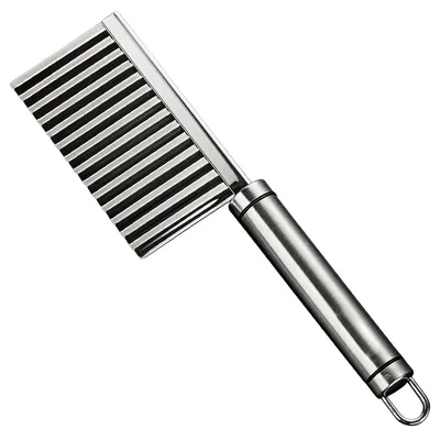 Produktbild von Wellenschneider Set aus Edelstahl, Wellenmesser für Pommes, multifunktionales Küchenmesser mit Wellenschnitt für Gemüse, Kartoffeln und Obst
