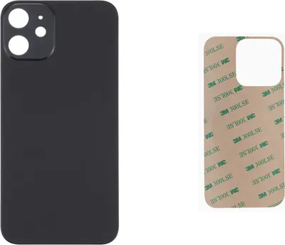 Produktbild von OEM iPhone 12 Akkudeckel Backcover Rückseite Glas Schwarz