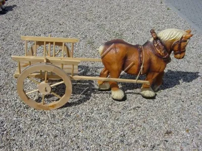 Immagine prodotto di Cavallo di design con figura di carro Statua da giardino Scultura Figure Sculture Decorazione Nuovo