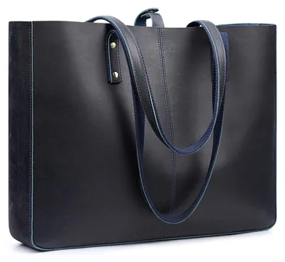 Image de Grand sac à main en cuir pour femmes, avec compartiment pour ordinateur portable