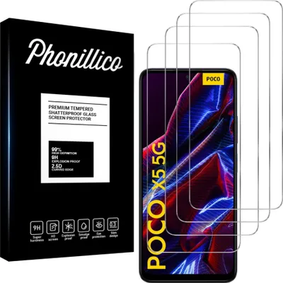 Immagine prodotto di Vetro temperato per Xiaomi Poco X5 5G [4 pezzi] Pellicola protettiva dello schermo Antigraffio Vetro Resistente Phonillico®