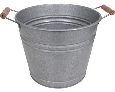 Produktbild von Blumentopf Zink verzinkt Ø 30,5 cm H 23,5 cm silber