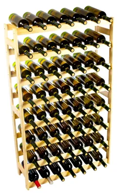 Produktbild von Weinregal Holz 56 Flaschen Natur 72,5x118x25 cm Wine Rack Regal Flaschenregal Weinflaschenregal Getränkeregal Weinständer
