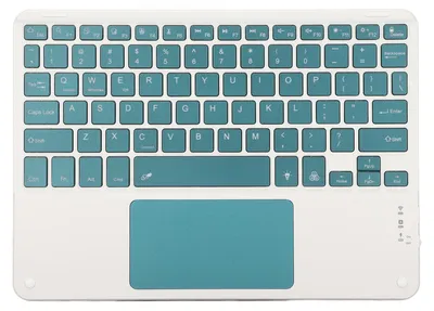 Obrázok produktu pre Bezdrôtová klávesnica s touchpadom a štvorcovými klávesmi – ultratenká 10-palcová bezdrôtová klávesnica s RGB podsvietením pre domácu kanceláriu, čiernozelená