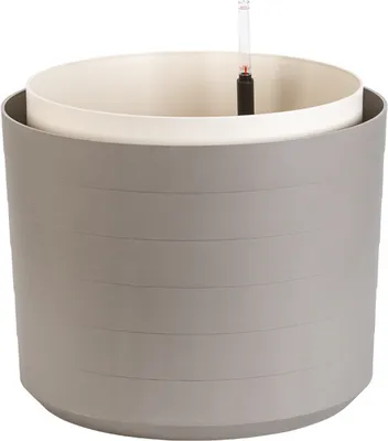 Obrázok produktu pre Samozavlažovací kvetináč veľkoobjemový Berberis Ø 55 cm taupe a slonová kosť