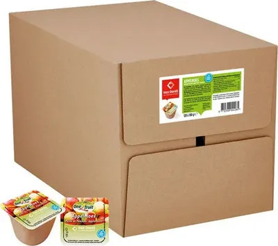 Produktbild von One2Fruit - Appelmomoescups - 120 x 100 Gramm