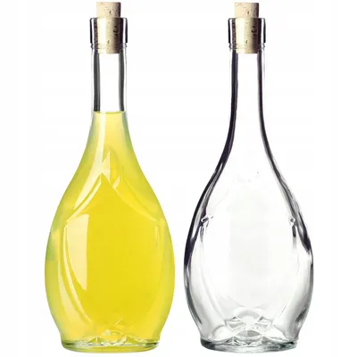 Zdjęcie produktu dla KADAX Butelka Szklana Na Wino 500ml z Korkiem Oliwa Ocet Bimber Alkohol 2szt