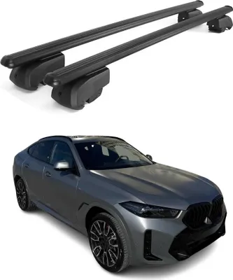 Immagine prodotto di Barre portatutto trasversali per BMW X6 G06 2019-2024 2 pezzi in alluminio nero
