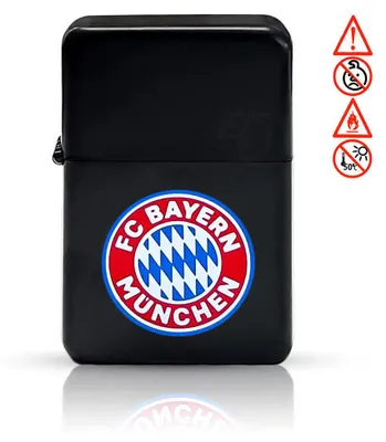 Produktbild von Benzinfeuerzeug Bayern München Enblem schwarz