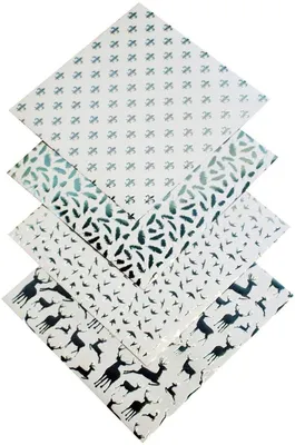 Produktbild von Faltpapier "Silver X-Mas", 15 x 15 cm, 32 Blatt