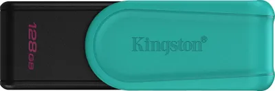 Produktbild von Kingston Technology DataTraveler Exodia S 128 GB USB 3.2 Gen 1 Flash Drive – Schneller Datentransfer im Drehring-Design, Schwarz/Türkis
