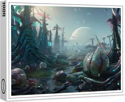 Produktbild von raxxa Premium-Puzzle "Landschaft jenseits der Erde", 1000 Teile
