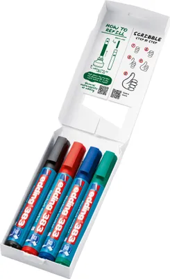 Produktbild von Flipchartmarker 383 4-383-4-2 1-5mm sortiert 4 Stück Packung mit 8 Stück